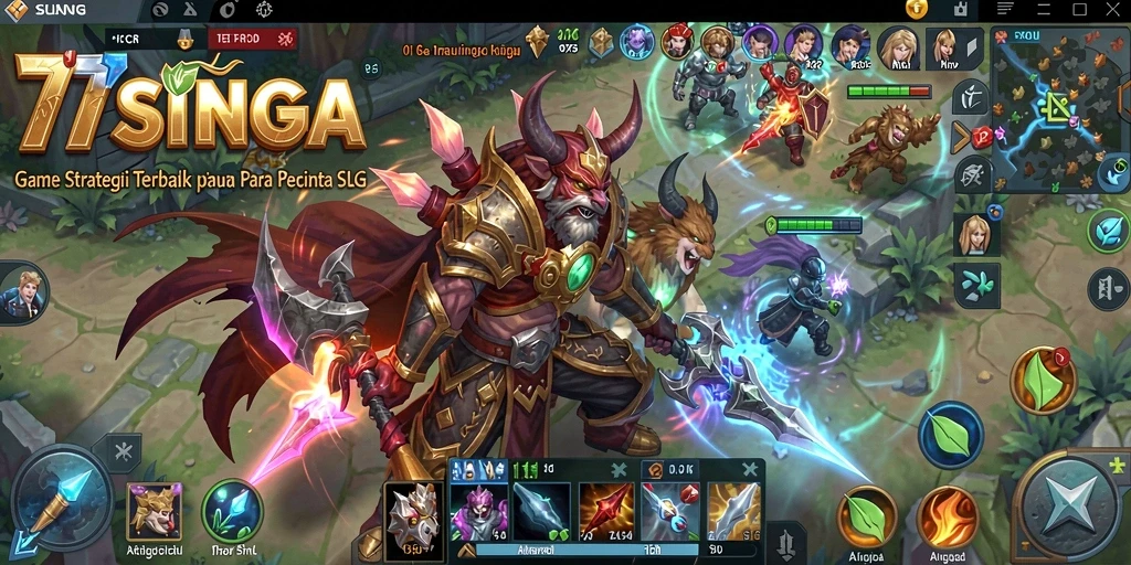 Tampilan gameplay seru di 77SINGA dengan strategi yang mendalam.
