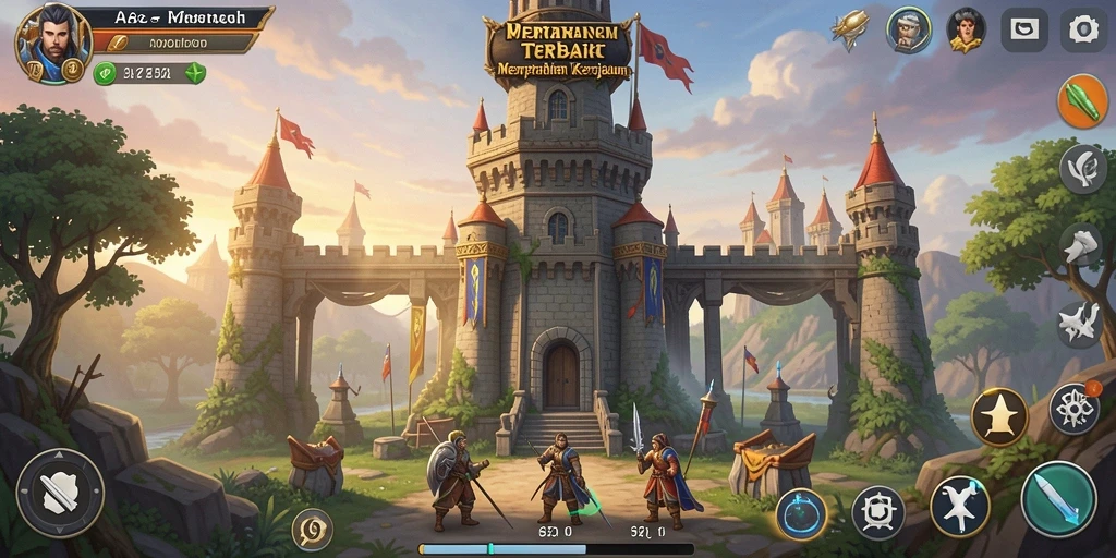 Screenshot gameplay AA62 menampilkan aksi seru Tower Defense.