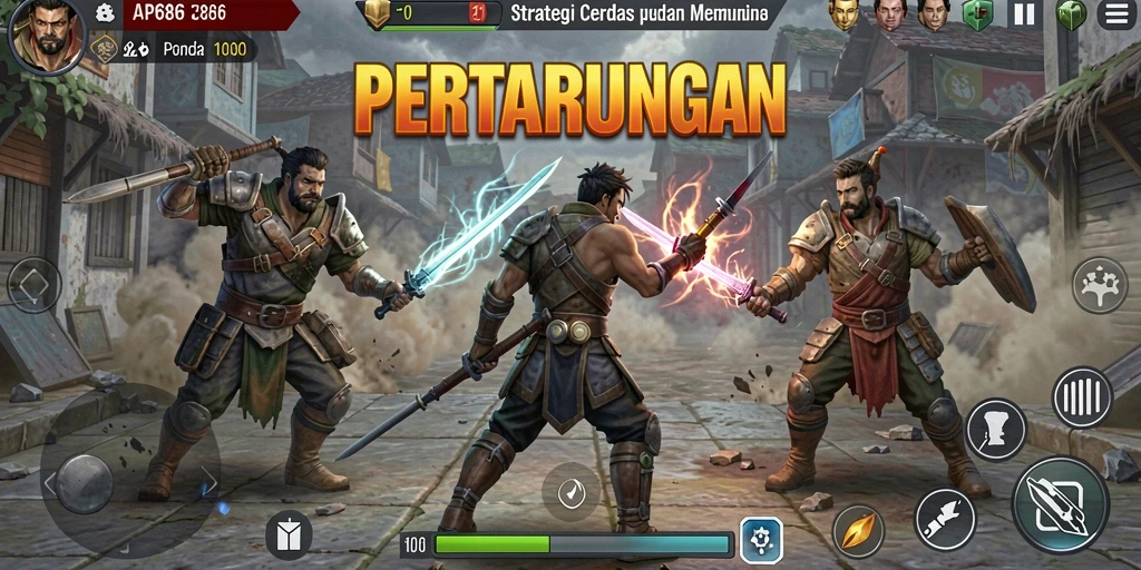 Tampilan seru dan menegangkan dari gameplay AP686 di medan perang.