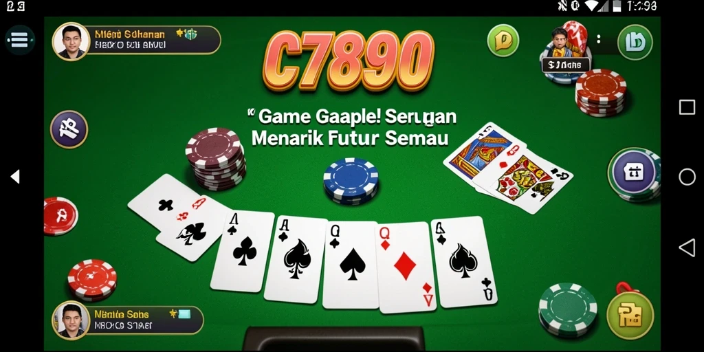 Tampilan gameplay seru dan interaktif dari C7890 saat bermain Gaple.