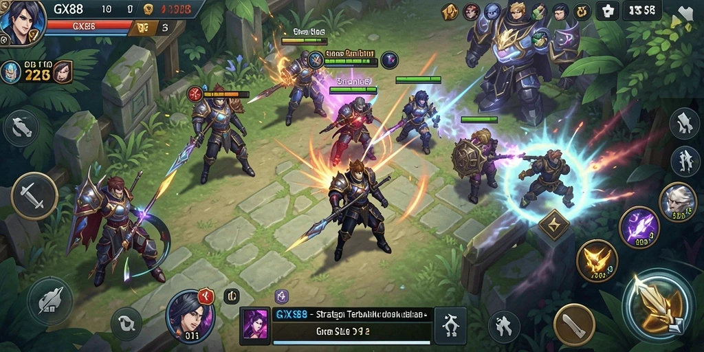 Screenshot gameplay GX88 menampilkan aksi strategi yang mendebarkan.