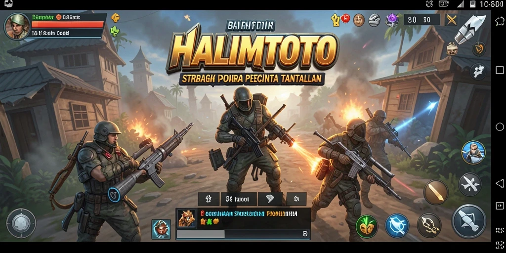 Tangkapan layar HALIMTOTO memperlihatkan aksi permainan strategi yang mendebarkan.