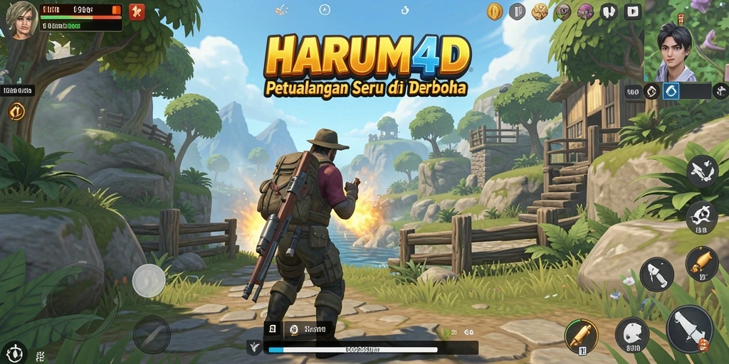 Tampilan gameplay HARUM4D yang menakjubkan di dunia terbuka.