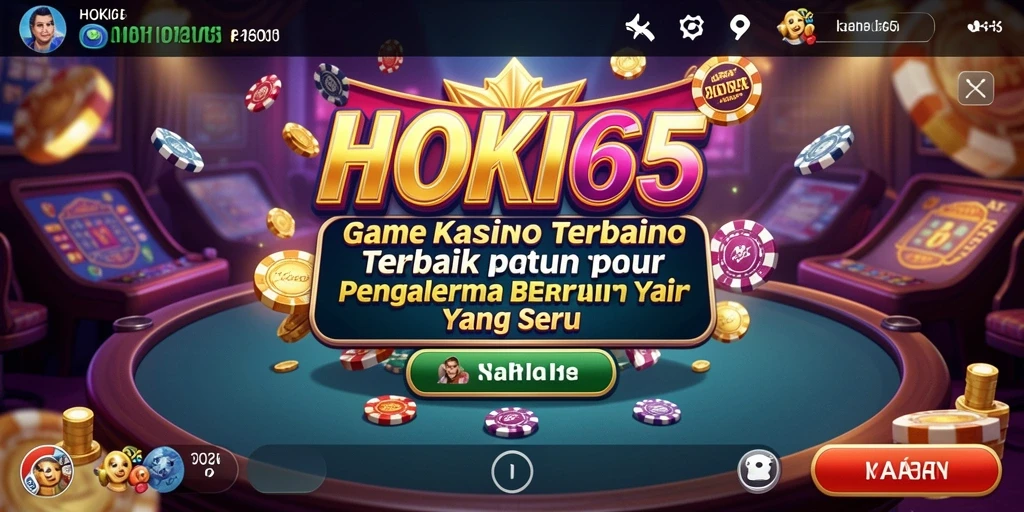 Tampilan permainan HOKI65 yang menawan dalam suasana kasino.