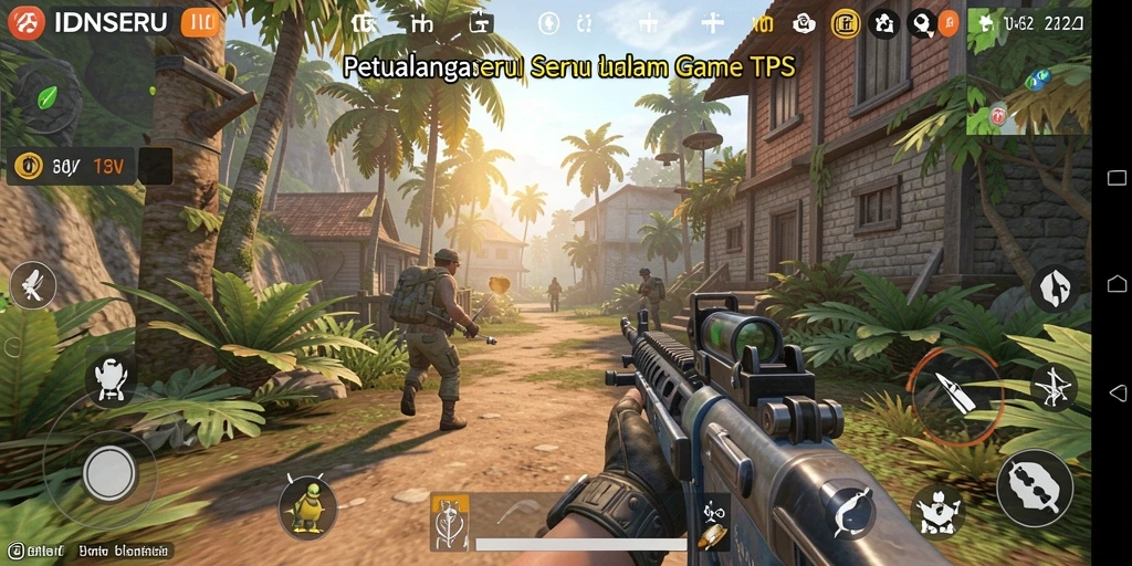 Tampilan gameplay seru dengan aksi menegangkan di IDNSERU.