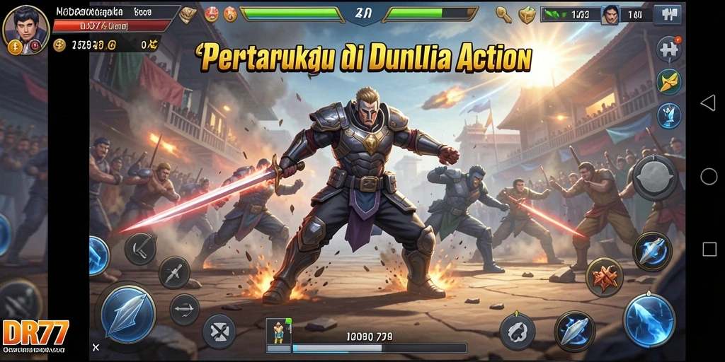 Screenshot gameplay IDR77 menampilkan aksi pertarungan yang mendebarkan.