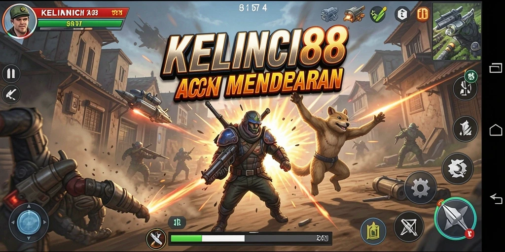 Screenshot gameplay KELINCI88 menampilkan aksi mendebarkan dengan musuh yang beragam.