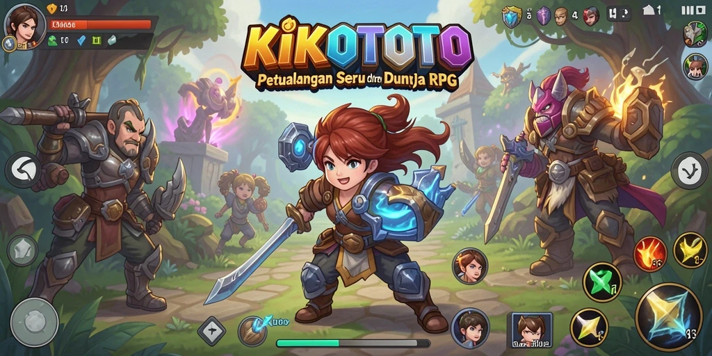 Gameplay KIKOTOTO dengan pertempuran RPG yang menarik.
