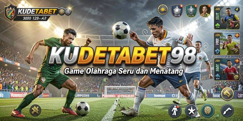 Screenshot KUDETABET98 menampilkan aksi permainan olahraga yang seru dan menyenangkan.