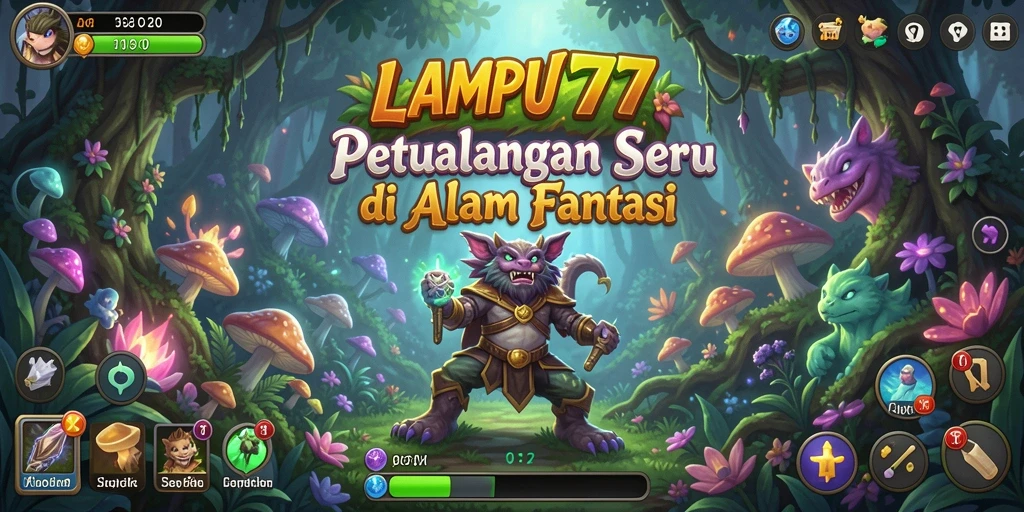 Tangkapan layar gameplay LAMPU777 menampilkan petualangan seru di dunia fantasi.
