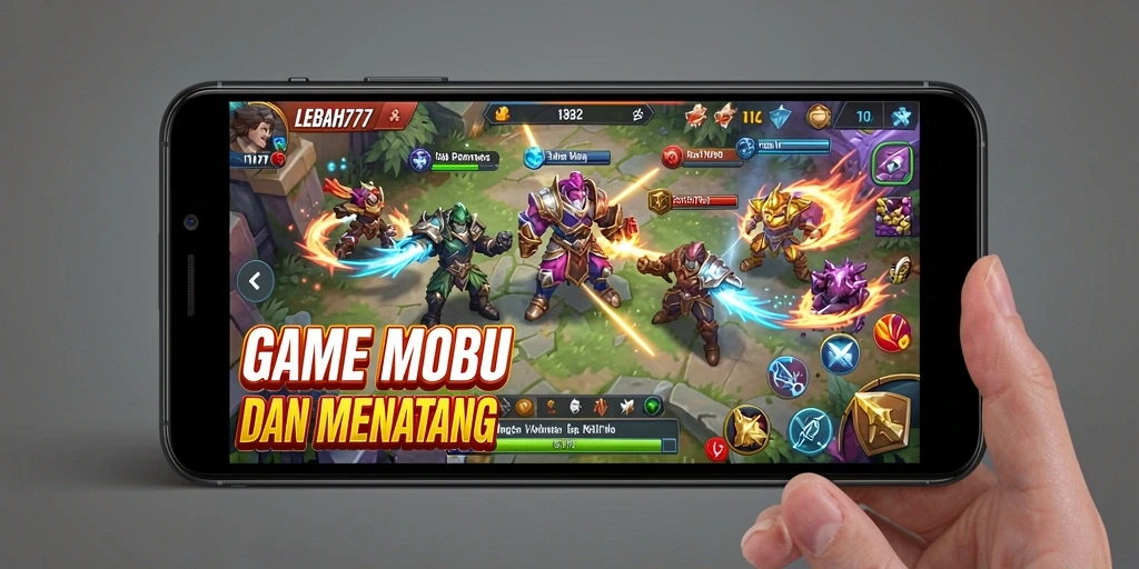 Tangkapan layar gameplay LEBAH777 dengan aksi seru dalam arena MOBA.