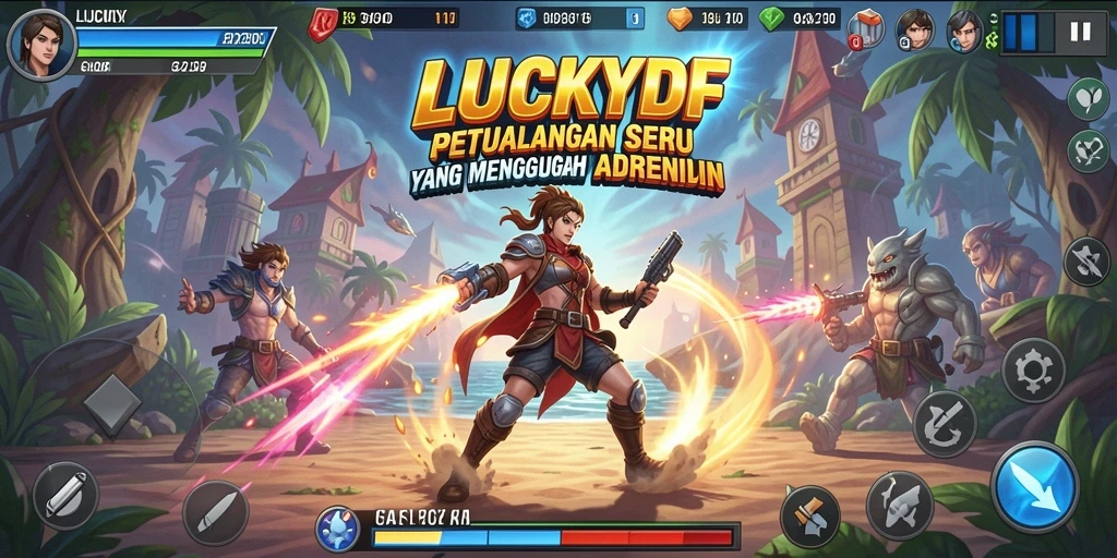 Tampilan menarik dari gameplay LUCKYDF yang penuh tantangan.