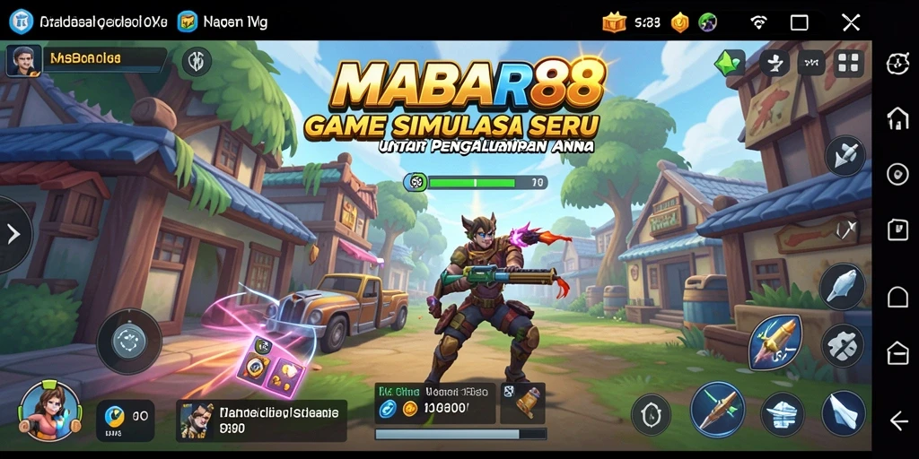 Screenshot utama MABAR88 menampilkan gameplay simulasi yang menarik.