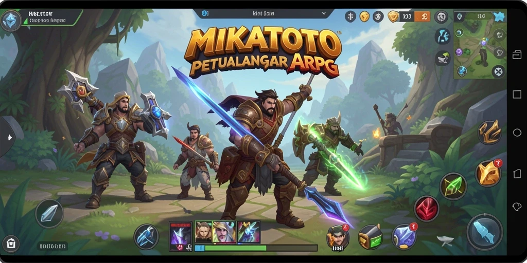 Screenshot menunjukkan aksi bertarung intens dalam MIKATOTO
