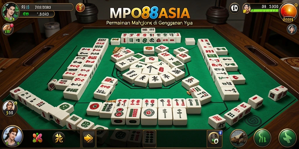Tampilan gameplay seru dari MPO88ASIA dengan elemen Mahjong klasik.