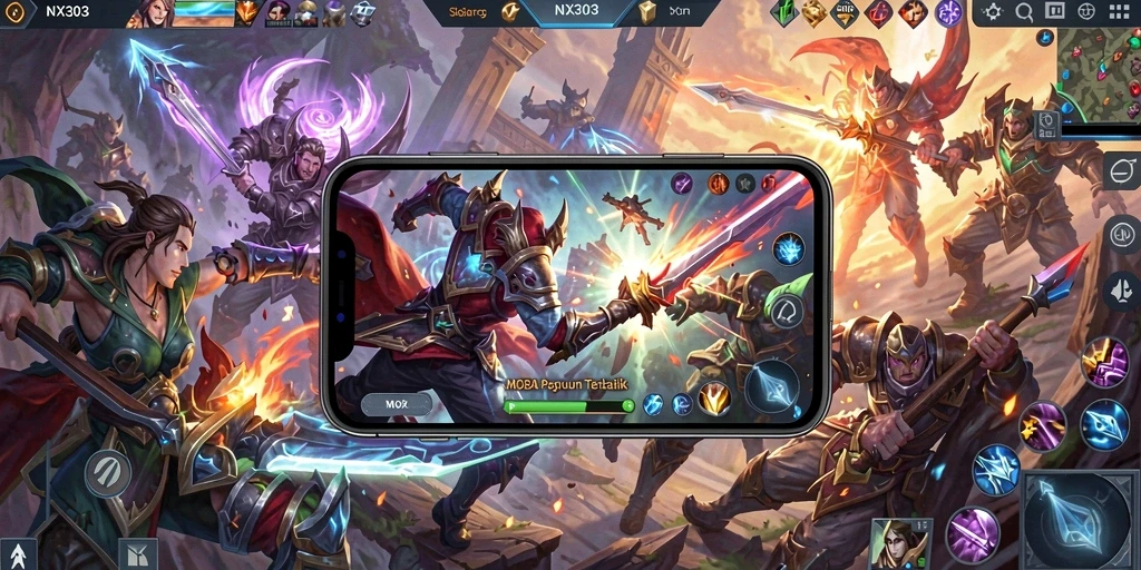 Screenshot gameplay mengasyikkan dari NX303 MOBA.