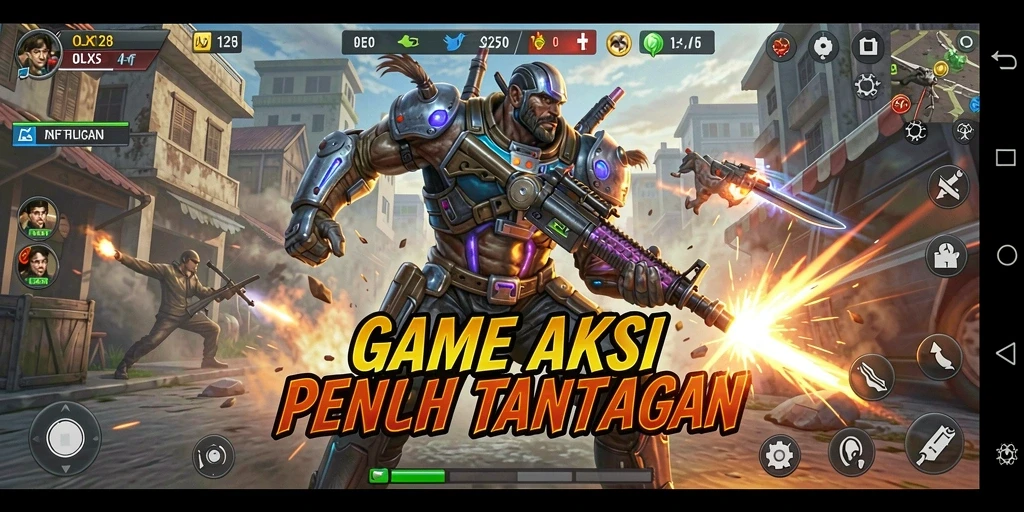 Tampilan gameplay OLX128 yang dinamis dan mendebarkan.
