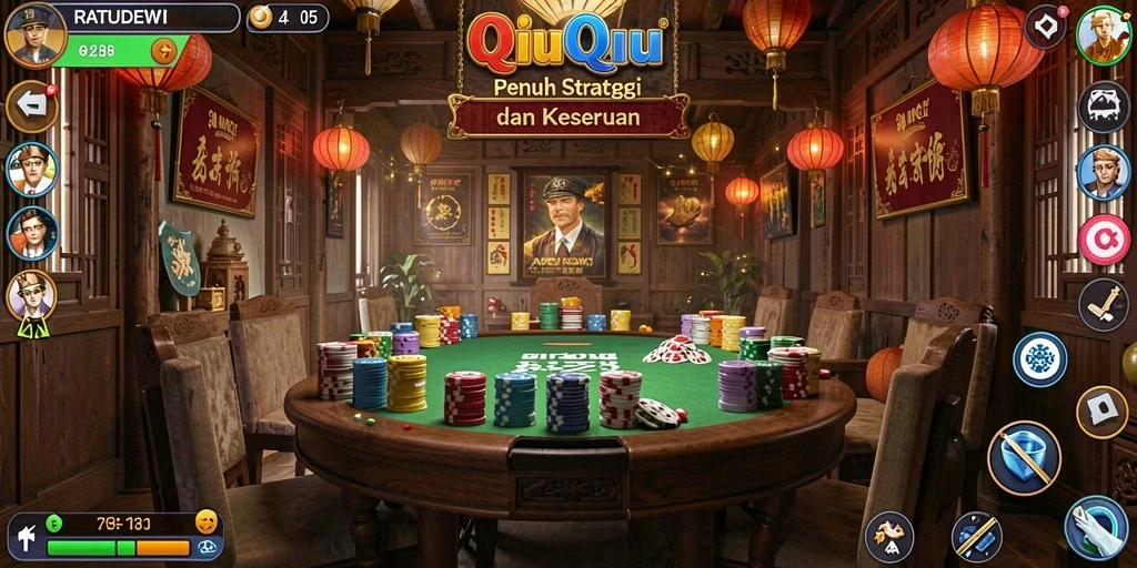Tampilan gameplay QiuQiu yang seru di RATUDEWI.