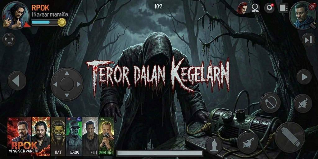 Tangkapan layar RPOK menampilkan suasana mencekam dalam gameplay Horror.