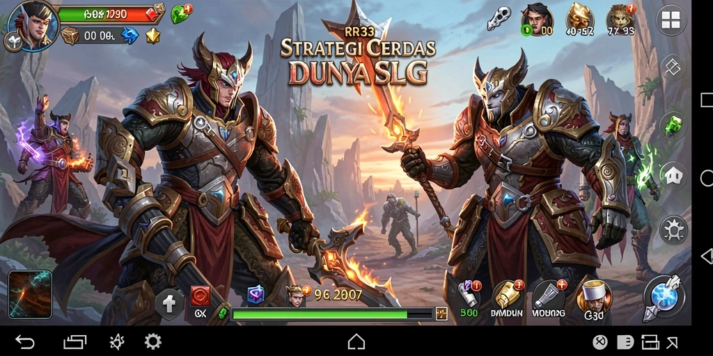 Tampilan gameplay yang menegangkan dalam dunia SLG RR33.