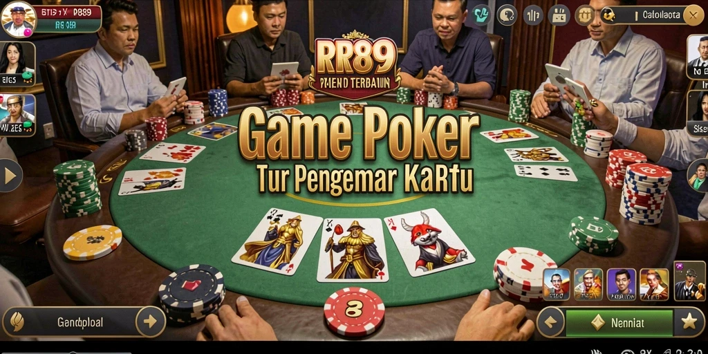 Screenshot gameplay RR89 menampilkan aksi poker yang intens dan seru.