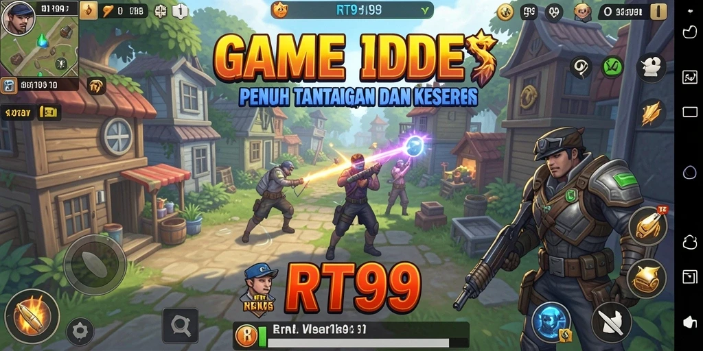 Screenshot gameplay RT99 menunjukkan aksi seru dan visual menarik.