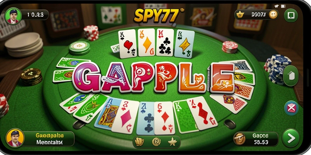 Tampilan gameplay SPY77 dengan suasana Gaple yang seru.
