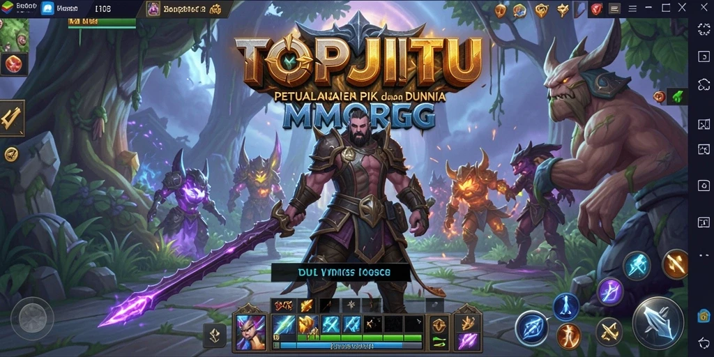 Tampilan gameplay menakjubkan dari TOPJITU di dunia MMORPG.